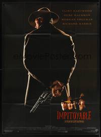 2e576 UNFORGIVEN French 1p '92 classic image of gunslinger Clint Eastwood with his back turned!