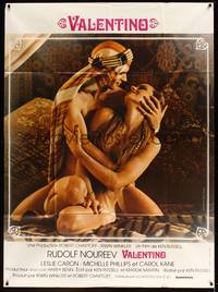 2e577 VALENTINO French 1p '77 great image of Rudolph Nureyev & naked Michelle Phillips!