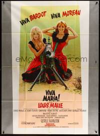 2e583 VIVA MARIA French 1p '65 Louis Malle, sexiest French babes Brigitte Bardot & Jeanne Moreau!