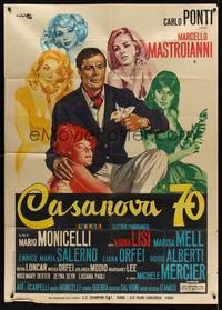 2e020 CASANOVA '70 Italian 1p '65 art of Mastroianni with Virna Lisi & 4 sexy girls by Ciriello!
