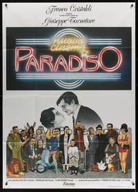 2e022 CINEMA PARADISO Italian 1p '89 different art of Philippe Noiret & cast by Cecchini!