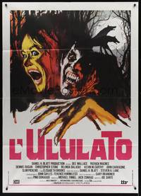 2e055 HOWLING Italian 1p '81 Joe Dante, different art of screaming female attacked by werewolf!