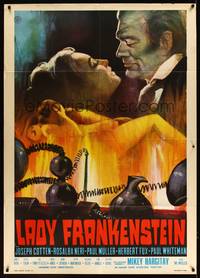 2e070 LADY FRANKENSTEIN Italian 1p '71 La figlia di Frankenstein, sexy horror art by Luca Crovato!