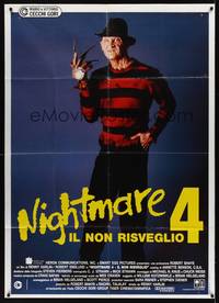 2e086 NIGHTMARE ON ELM STREET 4 Italian 1p '89 different image of Robert Englund as Freddy Krueger