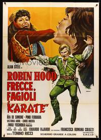 2e103 ROBIN HOOD FRECCE, FAGIOLI E KARATE Italian 1p '76 kung fu & swashbuckler art by Originario!