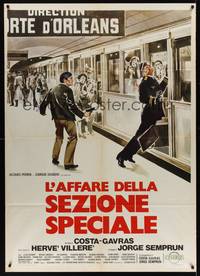 2e117 SPECIAL SECTION Italian 1p '75 Costa-Gavras, different art of man shooting officer by train!