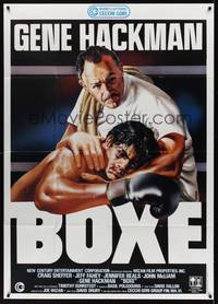 2e119 SPLIT DECISIONS Italian 1p '89 art of Gene Hackman coaching his boxer son in the ring!