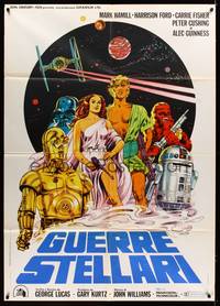 2e121 STAR WARS Italian 1p R80s George Lucas classic, different art by Michelangelo Papuzza!
