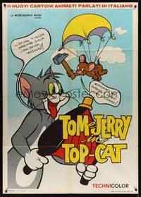 2e132 TOM & JERRY Italian 1p '67 great Hanna-Barbera cat & mouse cartoon image!