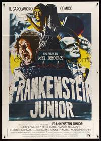 2e150 YOUNG FRANKENSTEIN Italian 1p R1970s Mel Brooks, art of Gene Wilder, Frankenstein Junior!