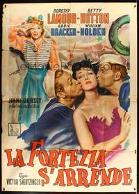 2e198 FLEET'S IN Italian 2p '40s different art of Lamour, Holden, Bracken & Hutton by Cesselon!