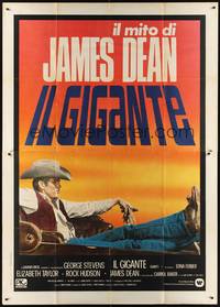 2e201 GIANT Italian 2p R83 best image of James Dean reclined in car, directed by George Stevens!