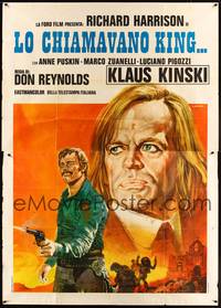 2e212 HIS NAME WAS KING Italian 2p '71 art of Klaus Kinski & Harrison Richard by Crovato!
