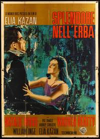 2e256 SPLENDOR IN THE GRASS Italian 2p '61 Natalie Wood & Warren Beatty by Symeoni, Elia Kazan