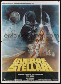 2e258 STAR WARS Italian 2p R80s George Lucas classic sci-fi epic, great art by Tom Jung!