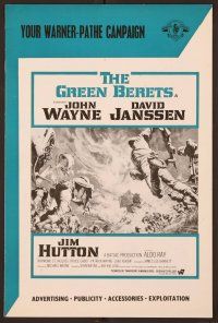 2f176 GREEN BERETS English pressbook '68 John Wayne, David Janssen, Jim Hutton, Vietnam War!