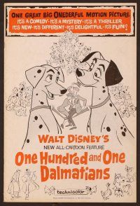 2f358 ONE HUNDRED & ONE DALMATIANS pressbook '61 most classic Walt Disney canine family cartoon!