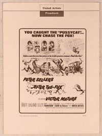 2f052 AFTER THE FOX pressbook '66 De Sica's Caccia alla Volpe, Peter Sellers, Victor Mature, Ekland