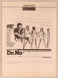 2f131 DR. NO pressbook '62 Sean Connery is the most extraordinary gentleman spy James Bond 007!