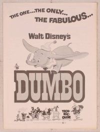 2f136 DUMBO pressbook R72 colorful art from Walt Disney circus elephant classic!