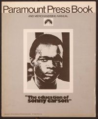 2f140 EDUCATION OF SONNY CARSON pressbook '74 Michael Campus, Rony Clanton learns in the streets!