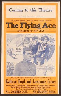 2f151 FLYING ACE pressbook '26 all-black aviation, the greatest airplane thriller ever produced!