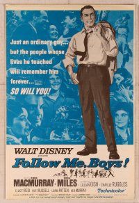 2f154 FOLLOW ME BOYS pressbook '66 Fred MacMurray leads Boy Scouts, young Kurt Russell, Disney