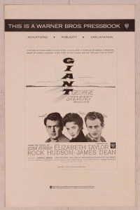 2f164 GIANT pressbook R63 James Dean, Elizabeth Taylor, Rock Hudson, directed by George Stevens!