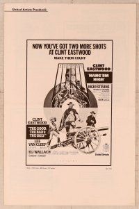 2f170 GOOD, THE BAD & THE UGLY/HANG 'EM HIGH pressbook '69 you have 2 more shots at Clint Eastwood!