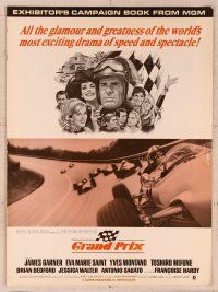 2f173 GRAND PRIX pressbook '67 Formula One race car driver James Garner, John Frankenheimer