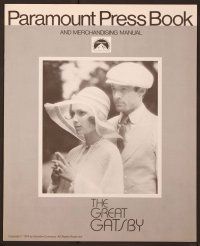 2f174 GREAT GATSBY pressbook '74 Robert Redford, Mia Farrow, from F. Scott Fitzgerald novel!