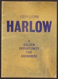 2f184 HARLOW pressbook '65 Carroll Baker in the title role, Martin Balsam