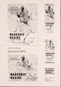 2f188 HEAVENLY DESIRES press sheet '79 Serena is hotter than Hell, Johnny Keyes as Lucifer!
