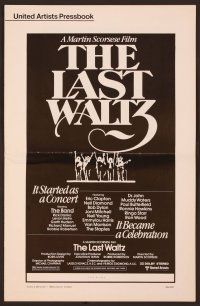 2f251 LAST WALTZ pressbook '78 Scorsese, it started as a rock concert & became a celebration!