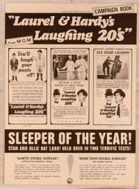 2f252 LAUREL & HARDY'S LAUGHING '20s pressbook '65 monumental movie-making mirth & madness!