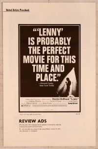 2f256 LENNY pressbook '74 Dustin Hoffman as comedian Lenny Bruce, directed by Bob Fosse!