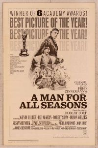 2f289 MAN FOR ALL SEASONS pressbook '67 Paul Scofield, Robert Shaw, Best Picture Academy Award!