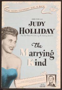 2f300 MARRYING KIND pressbook '52 the wedding bells are ringing for pretty bride Judy Holliday!