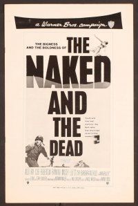 2f335 NAKED & THE DEAD pressbook '58 from Norman Mailer's novel, Aldo Ray in World War II!