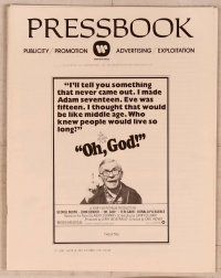 2f349 OH GOD pressbook '77 directed by Carl Reiner, wacky George Burns, John Denver!