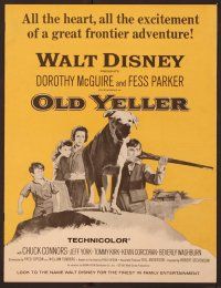 2f351 OLD YELLER pressbook R65 Dorothy McGuire, Fess Parker, Walt Disney's most classic canine!