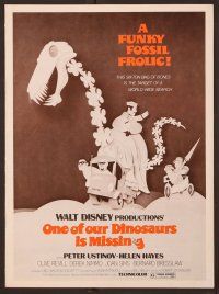 2f360 ONE OF OUR DINOSAURS IS MISSING pressbook '75 Disney, Peter Ustinov, a funky fossil frolic!