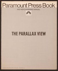 2f369 PARALLAX VIEW pressbook '74 Warren Beatty, as American as apple pie!