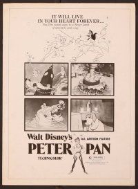 2f377 PETER PAN pressbook R76 Walt Disney animated cartoon fantasy classic!