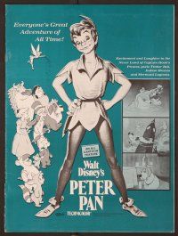 2f376 PETER PAN pressbook R69 Walt Disney animated cartoon fantasy classic!