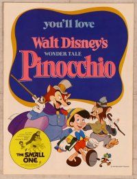 2f386 PINOCCHIO pressbook R78 Disney classic fantasy cartoon about a wooden boy who wants to be real