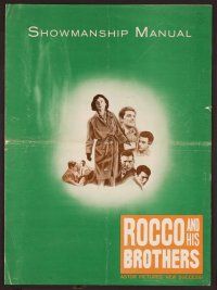2f423 ROCCO & HIS BROTHERS pressbook '61 Luchino Visconti's Rocco e I Suoi Fratelli, Alain Delon