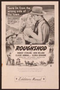 2f431 ROUGHSHOD pressbook '49 super sleazy Gloria Grahame isn't good enough to marry!