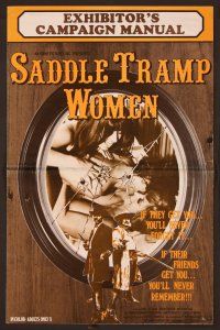 2f436 SADDLE TRAMP WOMEN pressbook '72 if these sexy cowgirls get you, you'll never forget it!