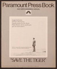 2f443 SAVE THE TIGER pressbook '73 Oscar Winner Jack Lemmon will do anything to get 1 more season!